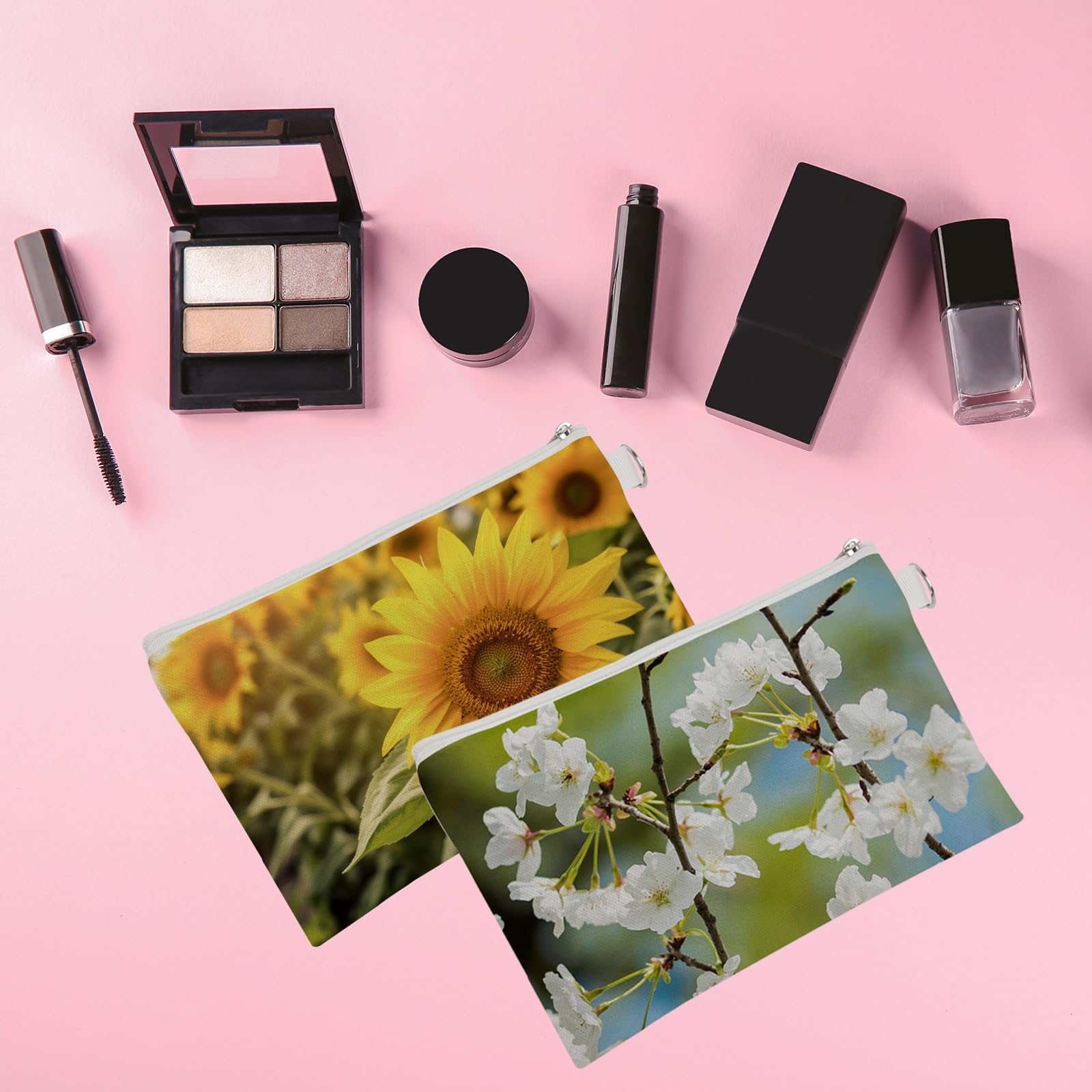 30-Piece Sublimation Blanks Makeup Bags Bulk - White Canvas Tote Bags for DIY Sublimation Printing | Perfect for Custom Gifts, Promotional Items & Craft Projects