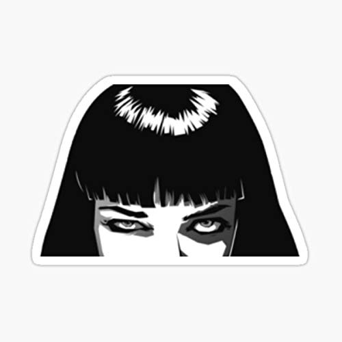 Pulp Fiction - Mia Wallace Vinyl Stickers (2-Pack) - Waterproof Decals for Cars, Trucks, Laptops, Windows & Walls - Perfect for Movie Fans & Pop Culture Decor