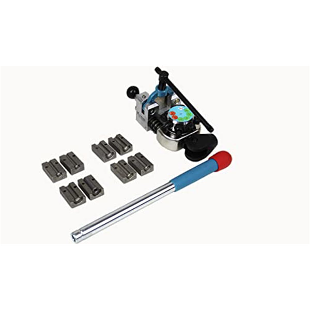 K Tool International 70084 37 Degree Automotive Brake Line Flaring Tool Set - Professional Single, Double & Bubble Flares for DIY & Mechanics - Vise-Mounted with T-Handle Clamp & Turret Design - Perfect for Garage, Auto Repair Shop & Home Use