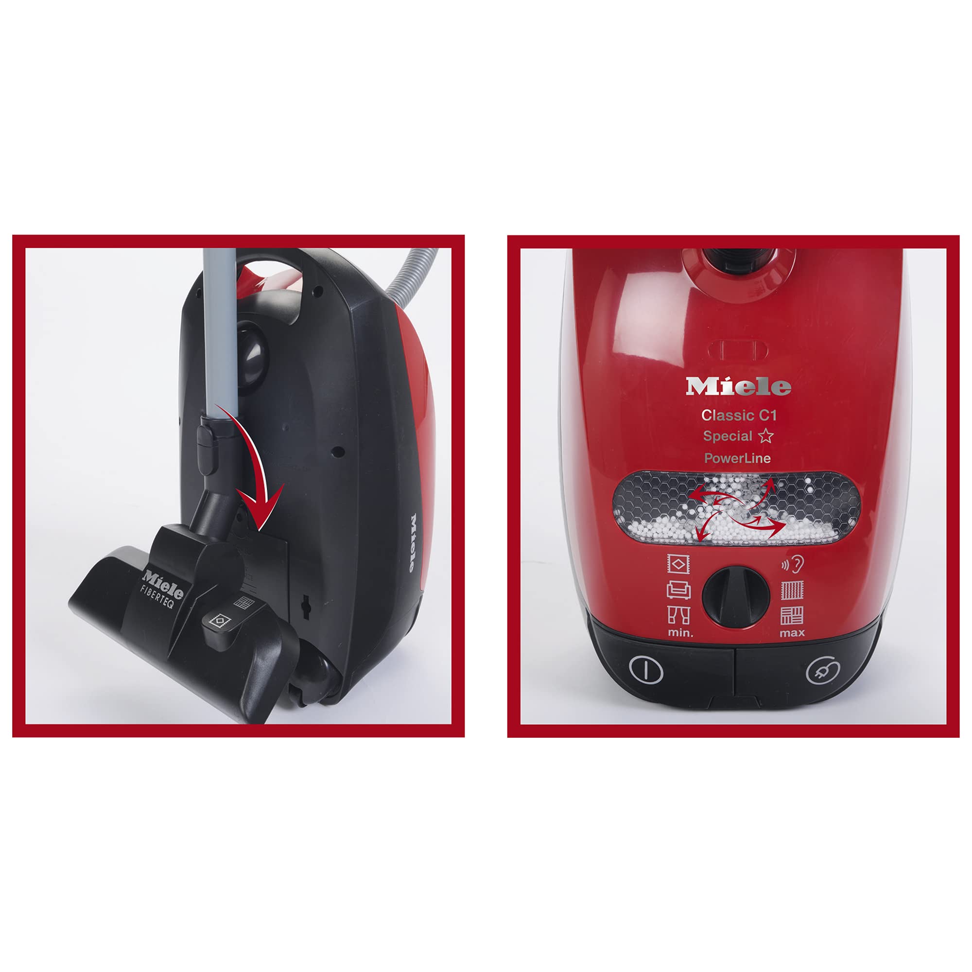 Klein Theo Miele Vacuum Toy (6843) - Realistic Pretend Play Cleaning Set for Kids - Perfect for House Role Play & Early Childhood Development