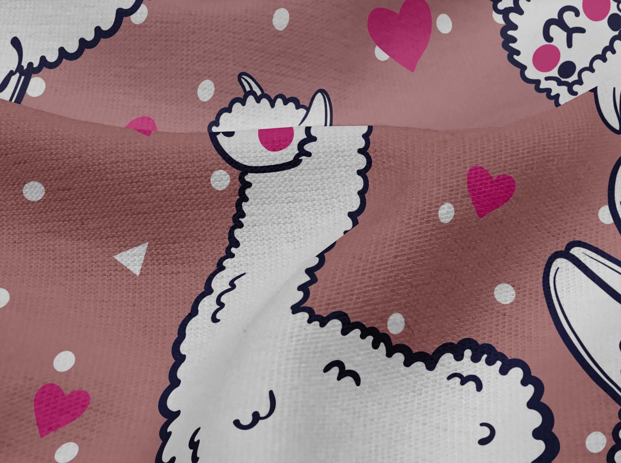 oneOone Viscose Jersey Dusty Rose Fabric - 60 Inch Wide Soft Knit Material for Sewing, DIY Nursery Decor, Baby Blankets & Home Crafts (Sheep Print Design)