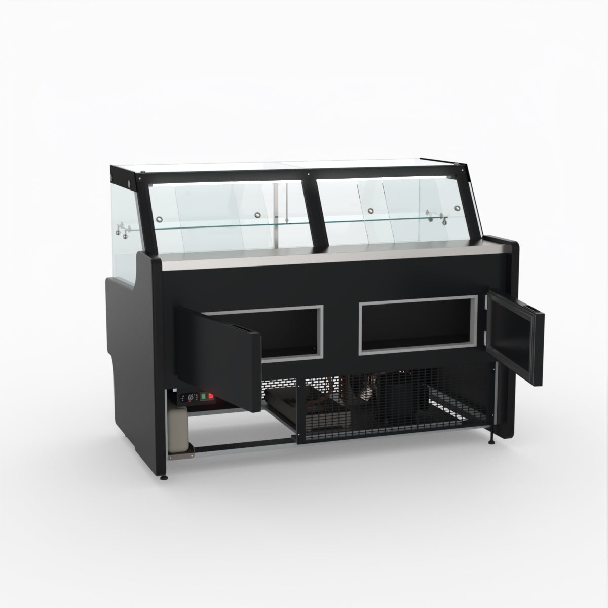 1.5 Meter Deli Showcase Glass Display Case - Commercial Refrigerated Food Display for Bakery, Deli, and Supermarket Use