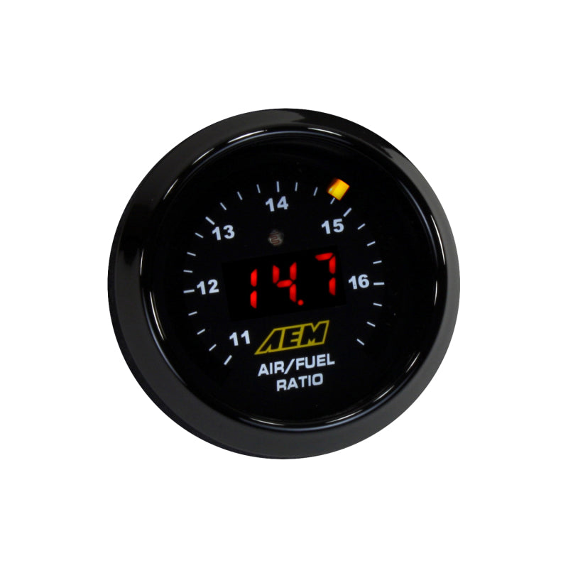 AEM Digital Wideband UEGO Air Fuel Ratio Gauge Kit - No Sensor Included | High Performance O2 Monitor for Racing, Tuning & Diagnostics