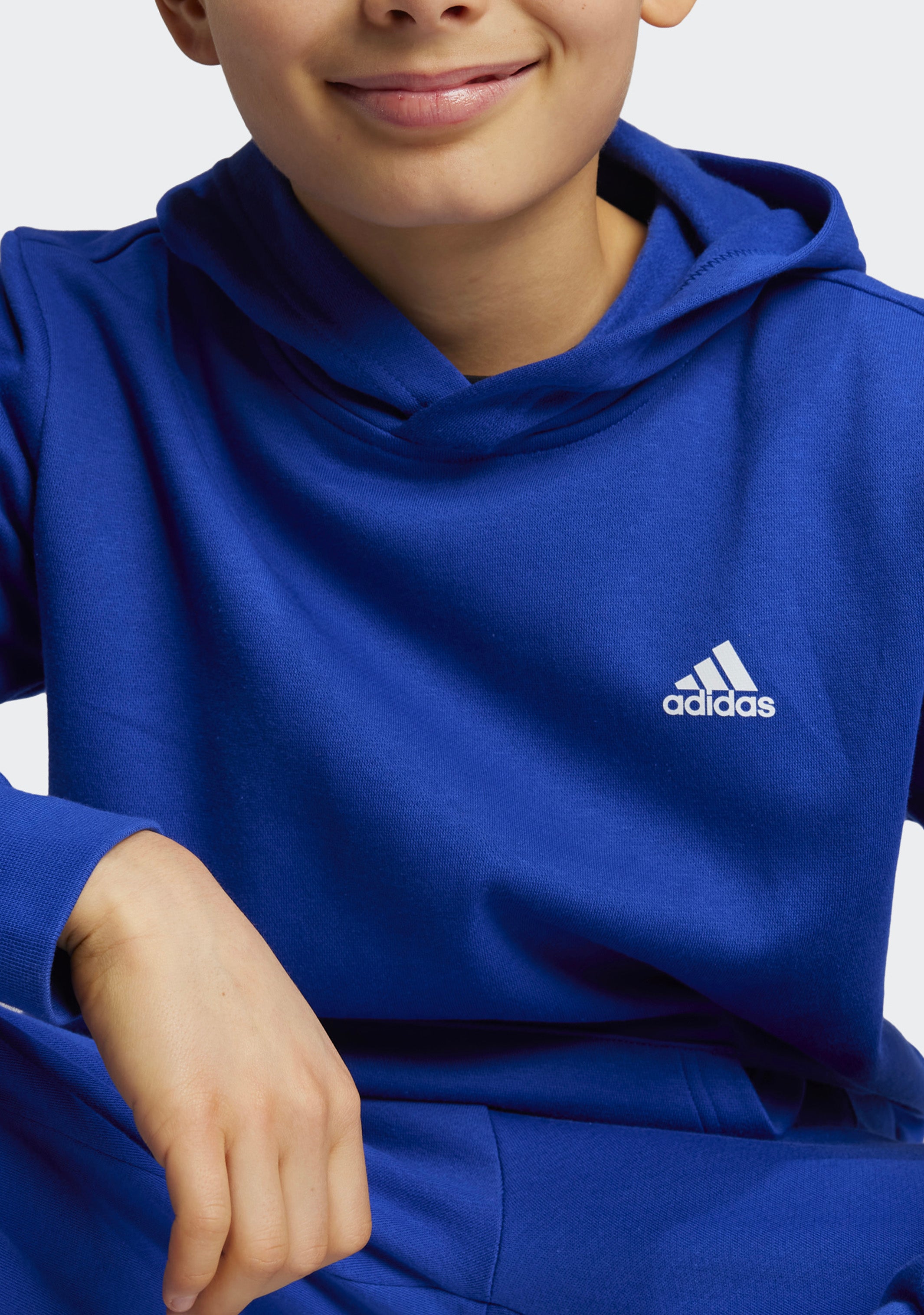 Adidas Kids' Essentials Small Logo Fleece Hoodie - Soft & Cozy Pullover for Boys & Girls | Perfect for School, Playdates & Outdoor Activities