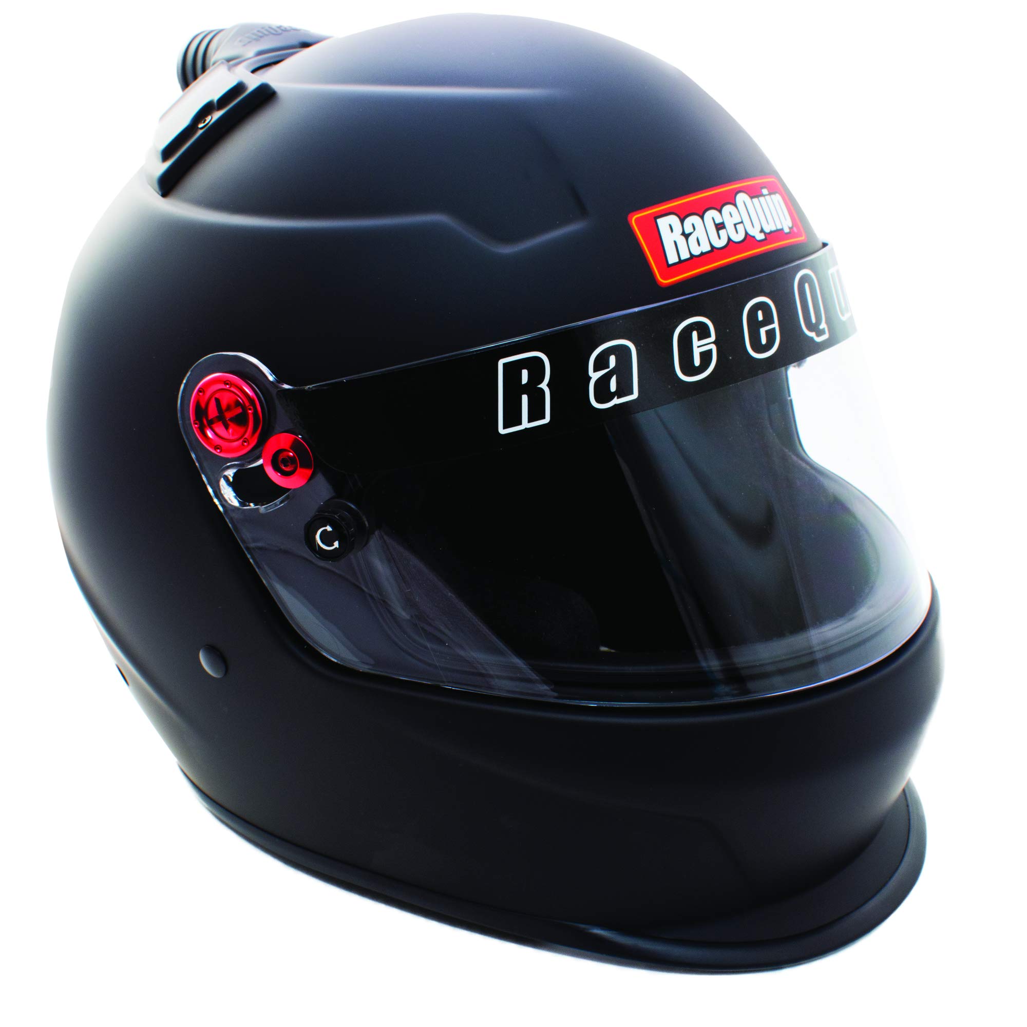RaceQuip PRO20 Series Full Face Helmet - Snell SA2020 Certified (Flat Black, Medium) for Motorsports, Drag Racing & Track Days - High Performance Safety Gear 266993