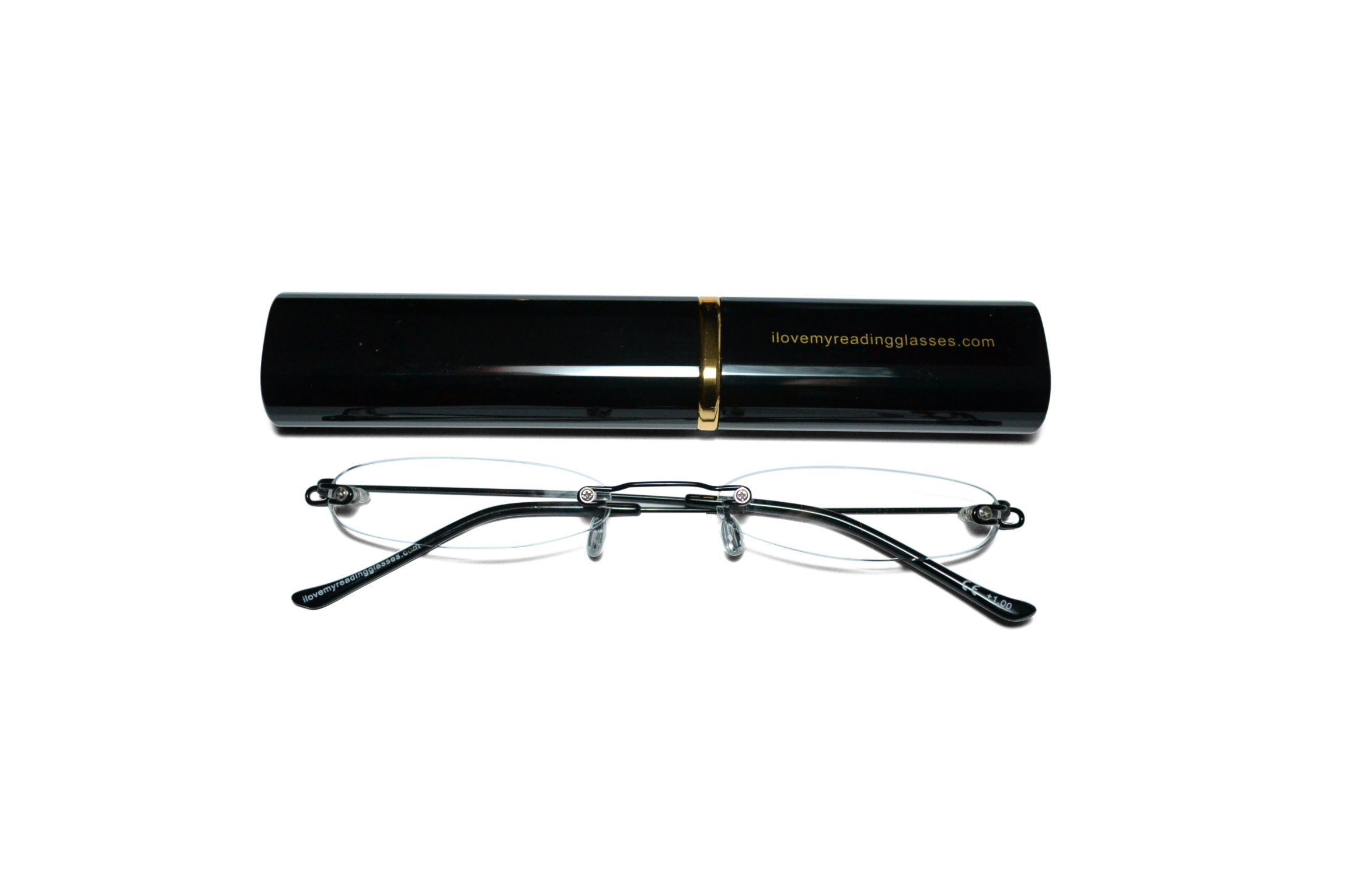 Ultra Slim & Light Rimless Reading Glasses +1.5 for Men & Women - Black Aluminum Case Included | Perfect for Reading, Computer Use & Daily Activities