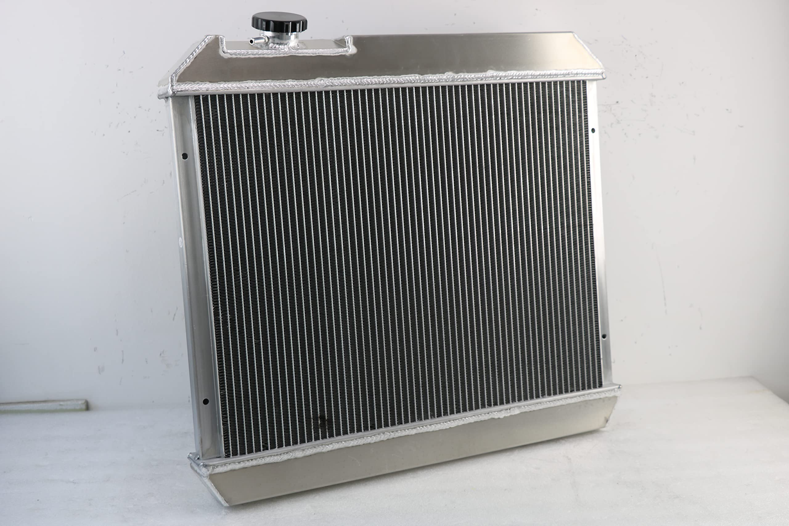 1961-1966 Chevy C10 C20 C30 K10 K20 & GMC 1000 1500 2500 Series Aluminum Radiator - 3 Row Cooling System with 16'' Fan Shroud & Relay Kit | Perfect for Classic Truck Restoration, Hot Rod Builds & Off-Road Performance Upgrades