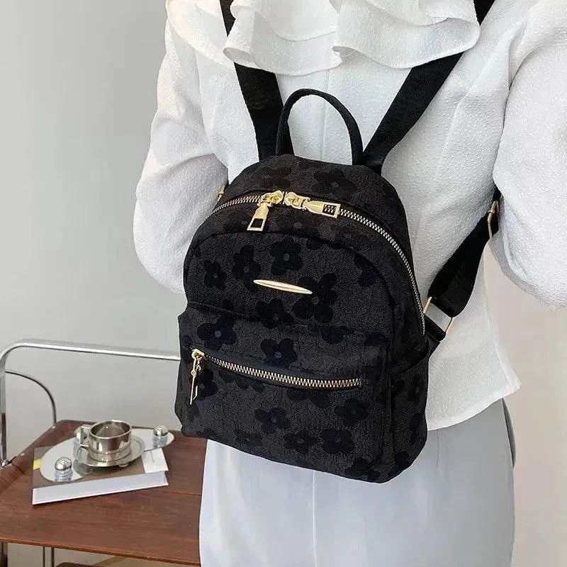 Floral Print Mini Backpack for Women - Stylish Crossbody Purse for Travel, School & Everyday Use