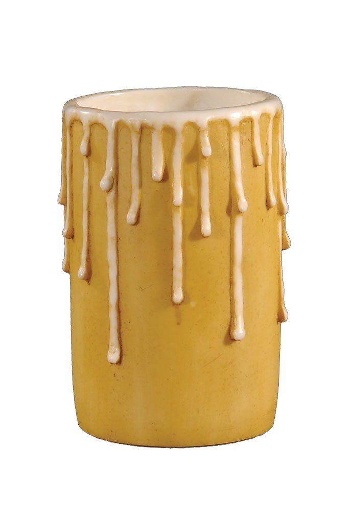 B&P Lamp® Large Diameter Antique Gold Candle Covers - 4.5