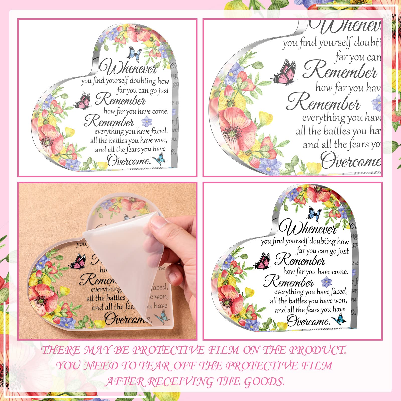Jetec 2025 Graduation Butterfly Inspirational Acrylic Plaque - Motivational Gift for College, University, High School Graduates - Christian Religious Keepsake for Him & Her - Perfect for Graduation Parties & Office Decor