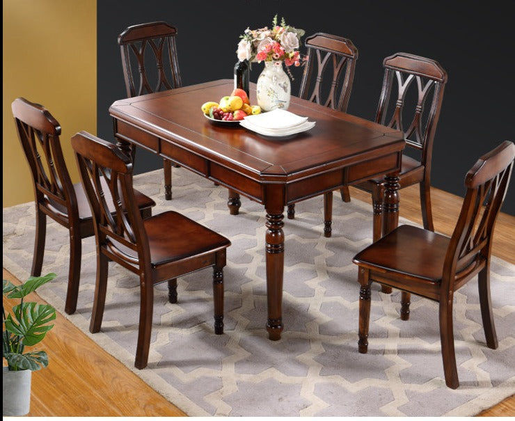 Blakely BOSTON HILTON American Italian Style Dining Table Set (4-6 Seater) - Perfect for Family Dinners & Entertaining Guests
