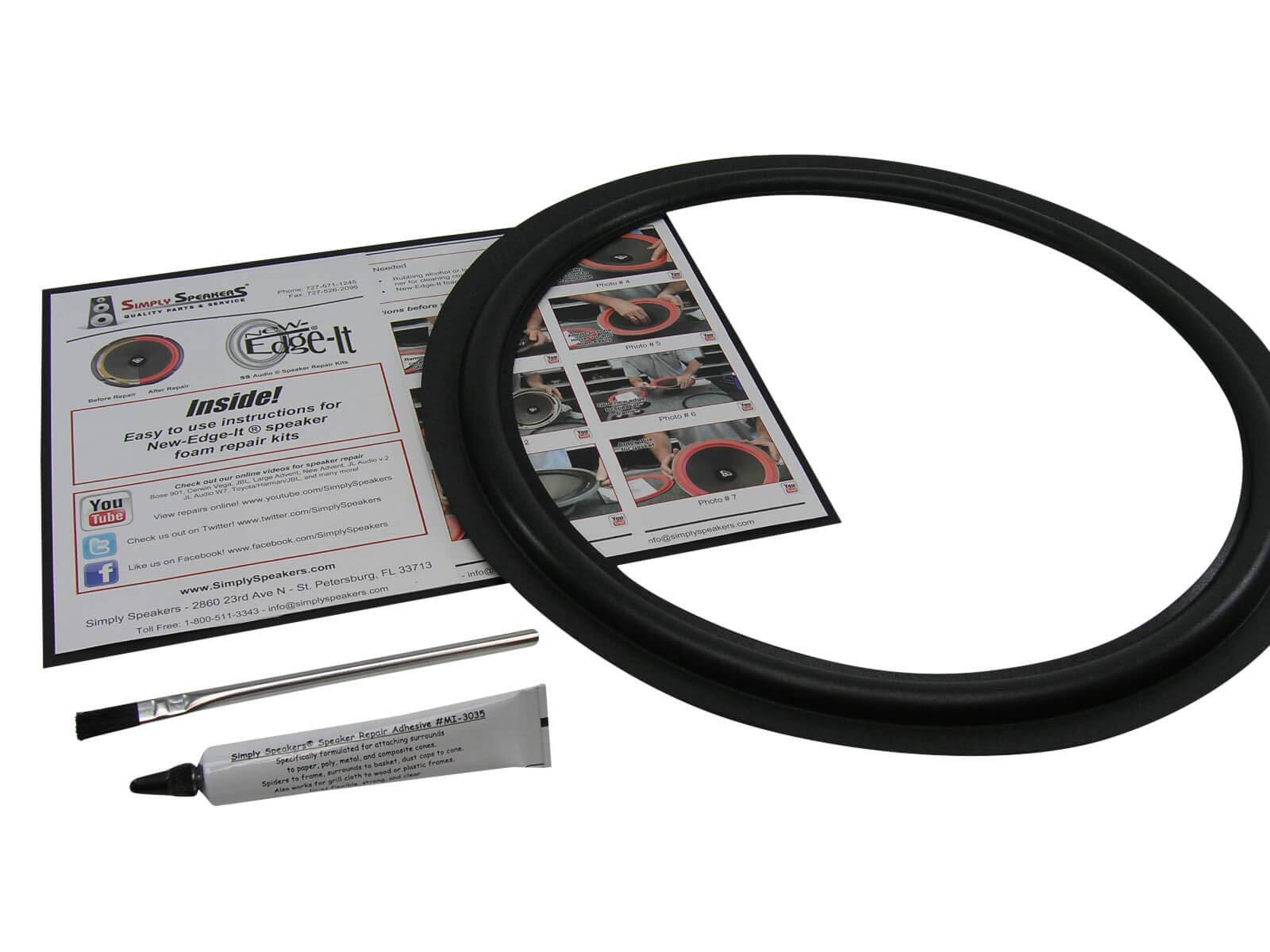 Advent AV550S 15 Inch Foam Speaker Repair Kit FSK-15F-1 (Single) - Perfect for Home Theater and Audio System Restoration