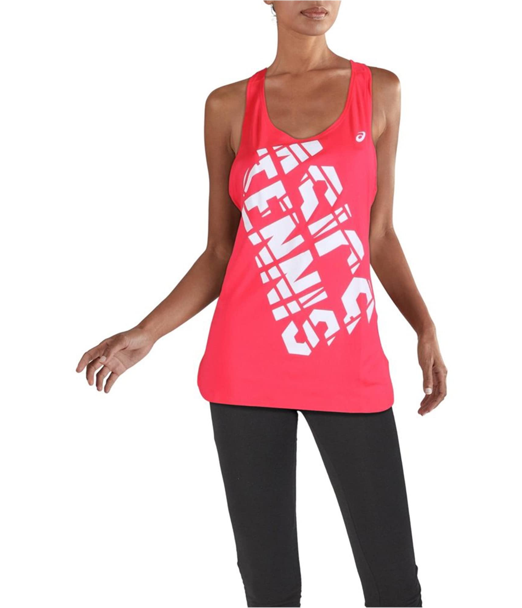 ASICS Women's Laser Pink Graphic Practice Tank Top - Breathable Workout Shirt for Yoga, Running & Gym Training - Size Small