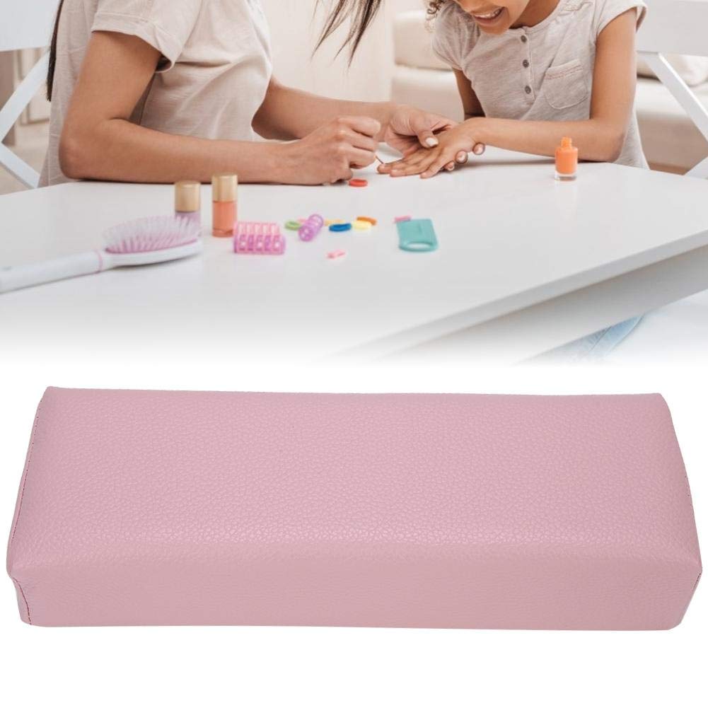 Washable Nail Art Hand Pillow - Soft Sponge Manicure Hand Rest Cushion for Nail Salon & Home Use - Comfortable Nail Art Hand Pad Support (Pink) - Perfect for Gel Polish, Acrylic Nails & DIY Nail Designs