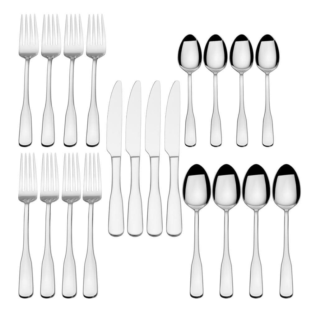 Landyn 20-Piece Stainless Steel Flatware Set - Service for 4 - Elegant Silverware for Everyday Dining, Dinner Parties & Gifts - Dishwasher Safe Cutlery Set