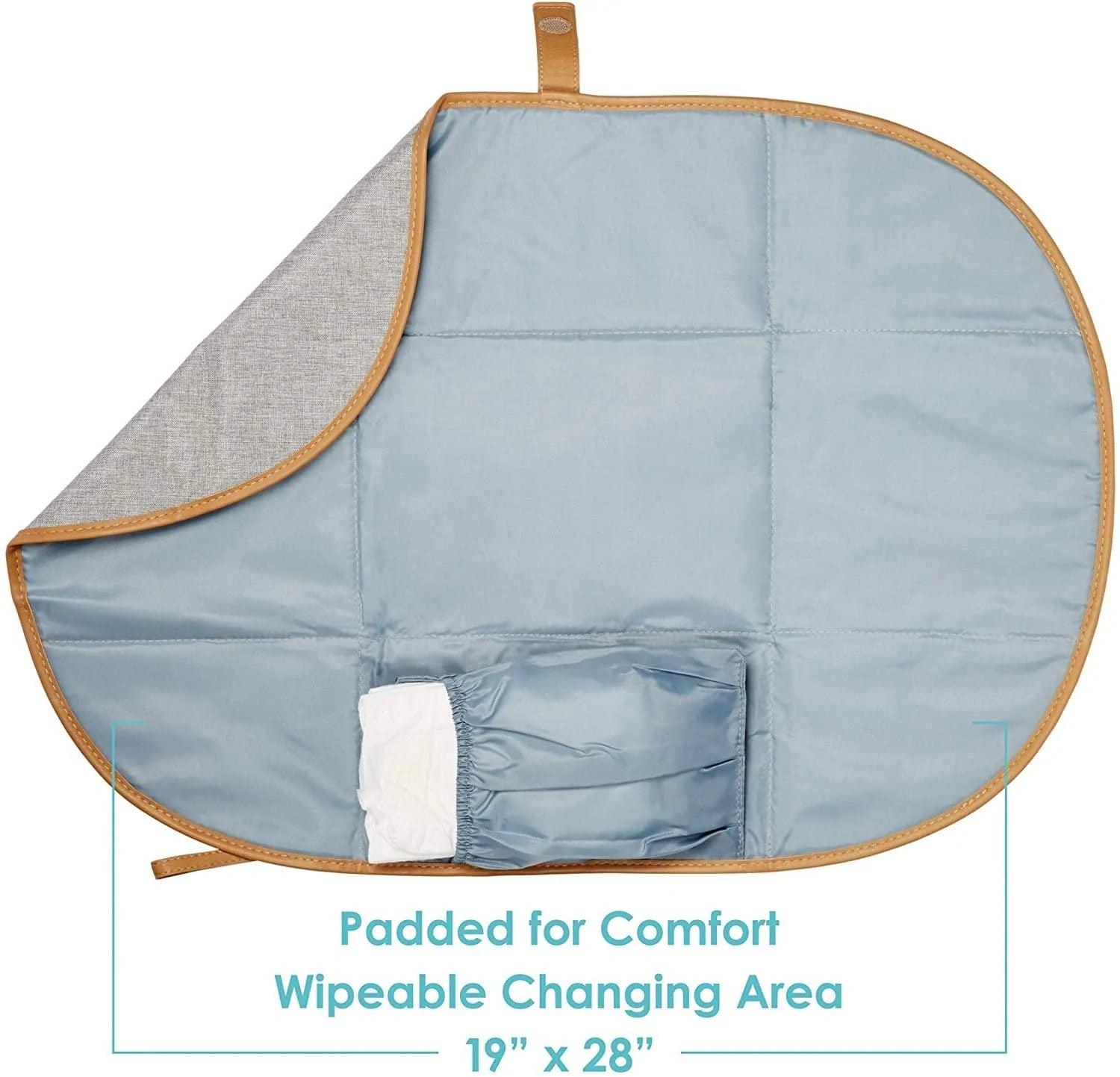 JJ Cole Baby Changing Clutch - Portable Diaper Changing Pad for On-the-Go Parents - Perfect for Travel, Nursery, and Outdoor Use