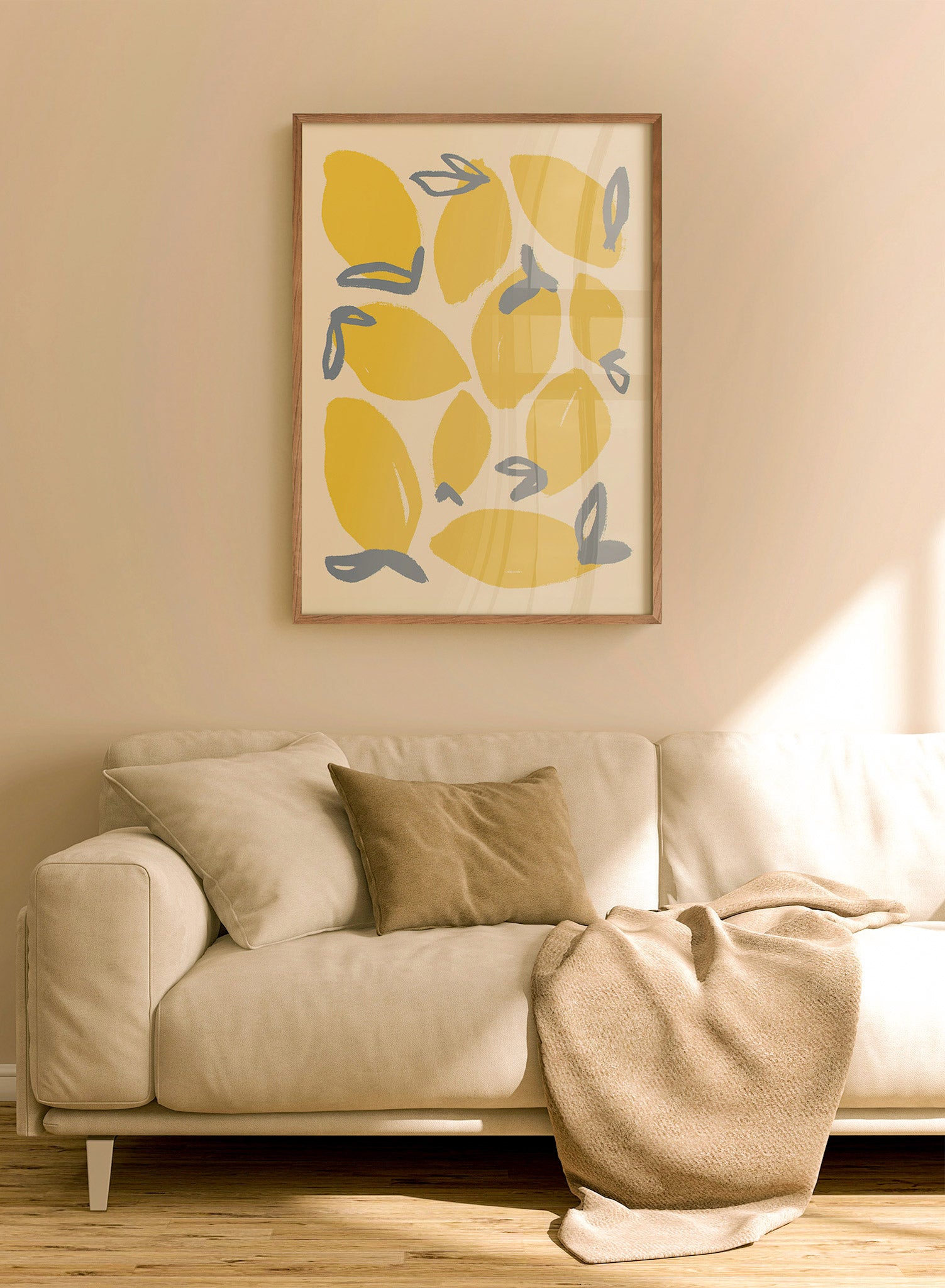 Lemon Burst Art Print - Vibrant Citrus Wall Decor for Kitchen, Dining Room & Office | High Quality Poster for Home & Commercial Spaces