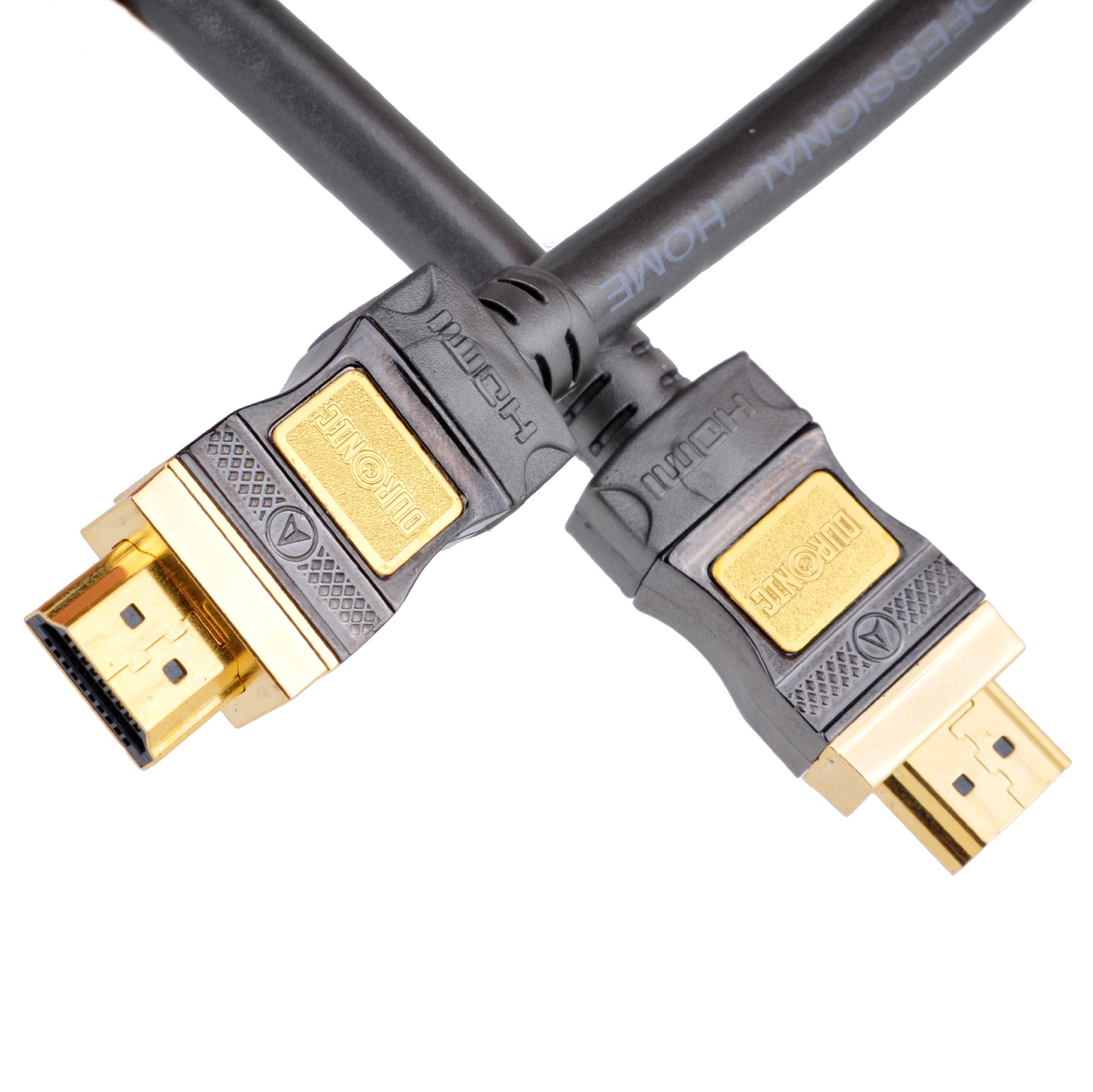 Premium Duronic HDC50/2 High Speed HDMI 1.4 Cable with Gold Plated Connectors & Ethernet Support - 4K/3D/HDTV Compatible for PS3, PS4, Xbox, Smart TVs, Home Theater & Gaming Setup - Durable 6ft HDMI to HDMI Cable for Crystal Clear Audio Video Transmission