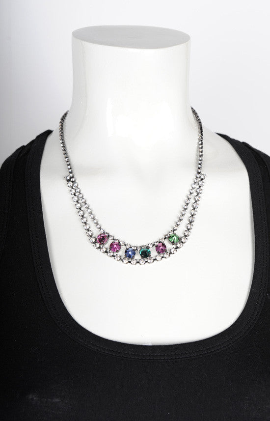 Sparkling Rhinestone Necklace for Women - Elegant Crystal Pendant Jewelry Gift for Party, Wedding & Evening Events