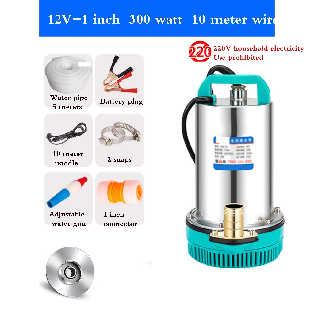 1 Inch Water Outlet High-Lift DC Submersible Pump - Portable Small Water Transfer Pump for Farmland Irrigation, River Water Intake, Garden Irrigation - Ideal for Outdoor, Home, and Agricultural Watering Needs