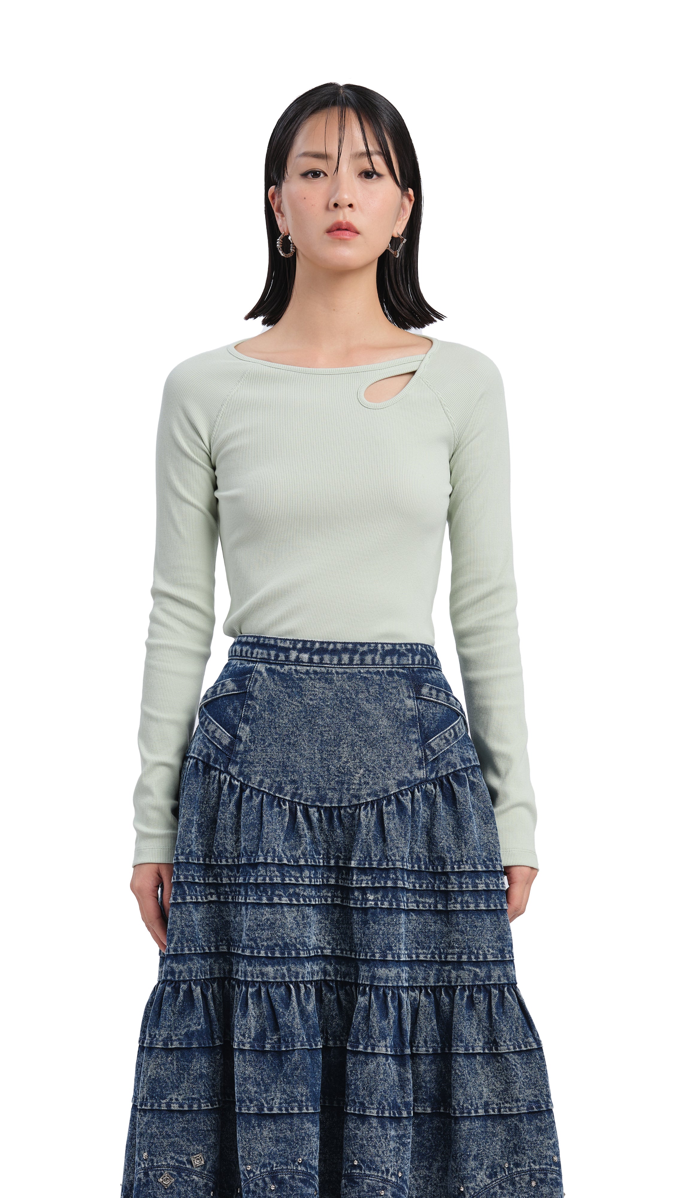 Elegant Long Sleeve Bridge Neck Blouse for Women | Fashionable Tunic Top | Perfect for Office Wear, Date Night & Casual Outings