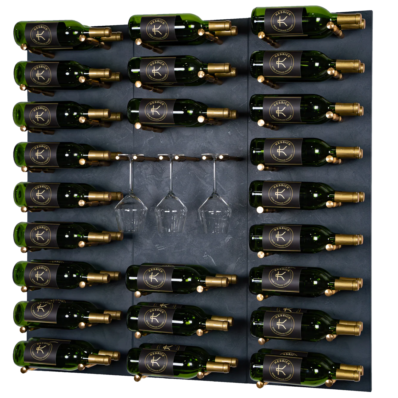 Kessick Highland Park Wine Wall Art - Elegant Wine Bottle Display for Home Decor & Bar Accessories | Perfect for Dining Rooms, Living Rooms & Wine Cellars