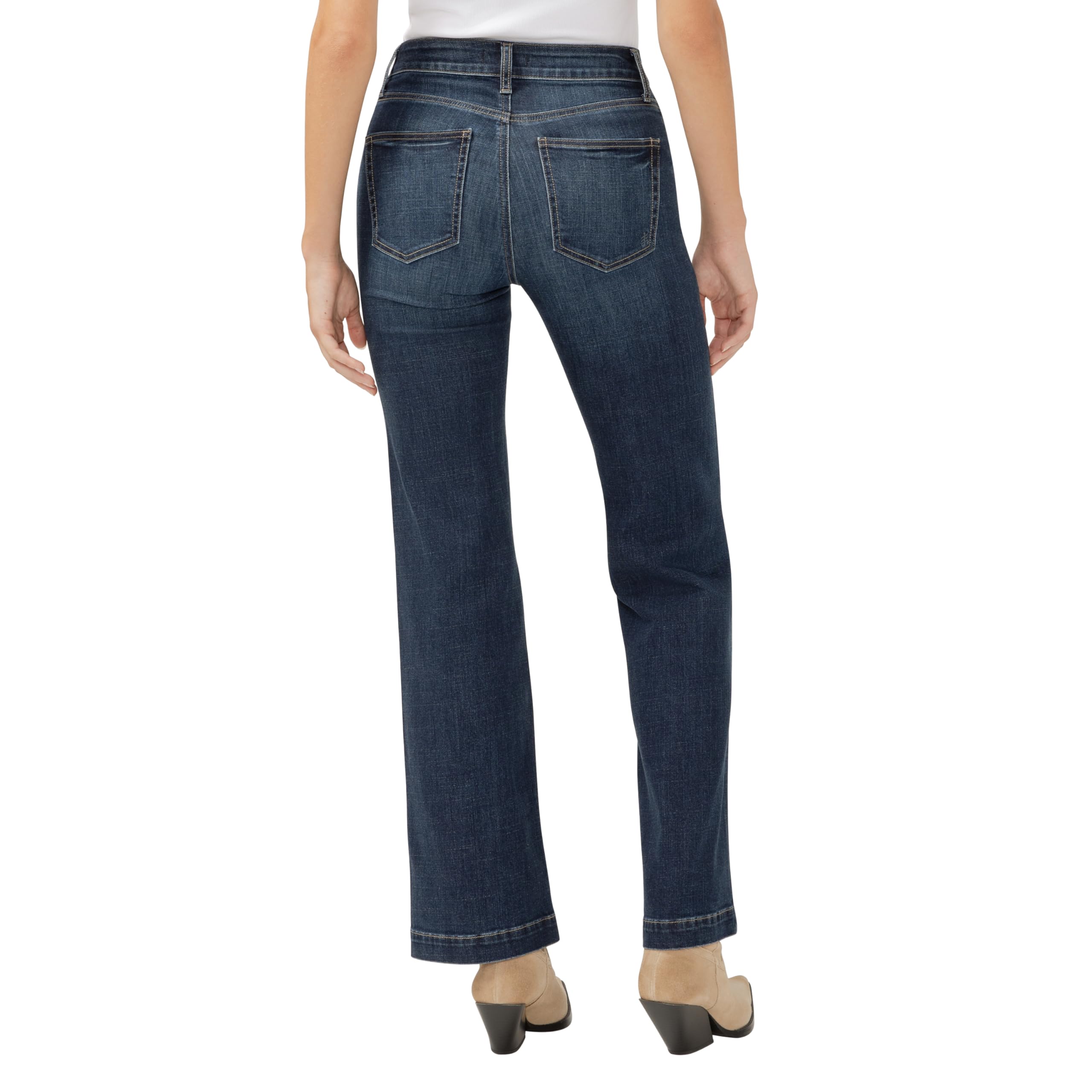Silver Jeans Co. Women's Avery High Rise Curvy Fit Trouser Jeans - Stretchy Comfort for Work & Casual Wear | Flattering Plus Size Denim Pants for Everyday Style