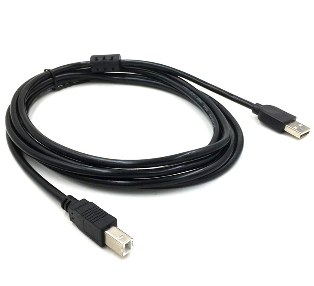 10ft USB 2.0 Printer Cable Type A Male to B Male - Compatible with XYZprinting da Vinci Mini Maker 3D Printer - High-Speed Data Transfer for 3D Printing, Scanners & More