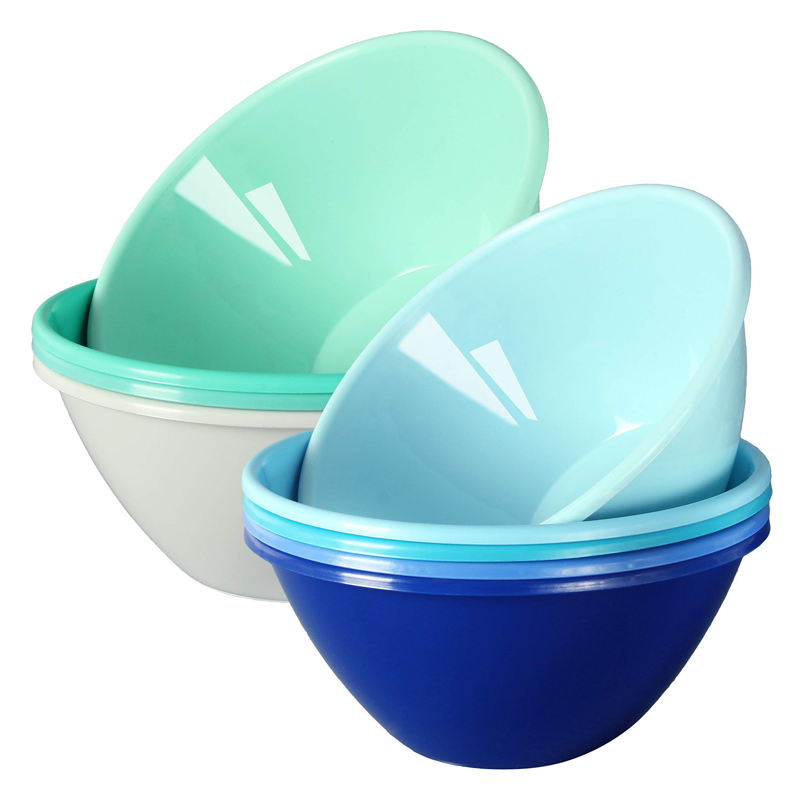 Youngever 32oz Plastic Bowls Set of 9 - Large Cereal & Soup Bowls in 9 Coastal Colors | Durable Dishwasher Safe Serving Bowls for Kitchen, Dining, Party & Outdoor Use