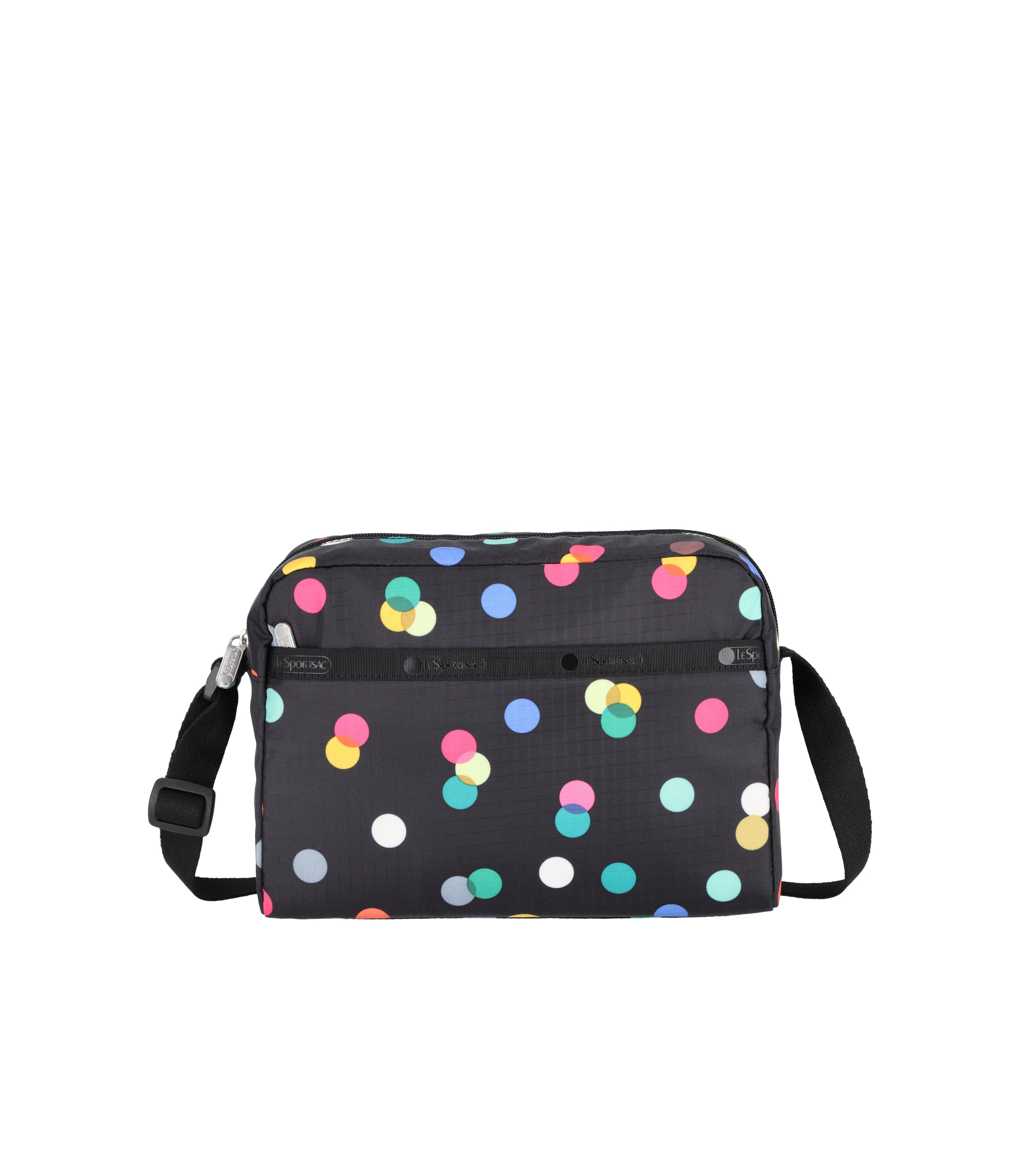Multicolor Dots Black print
