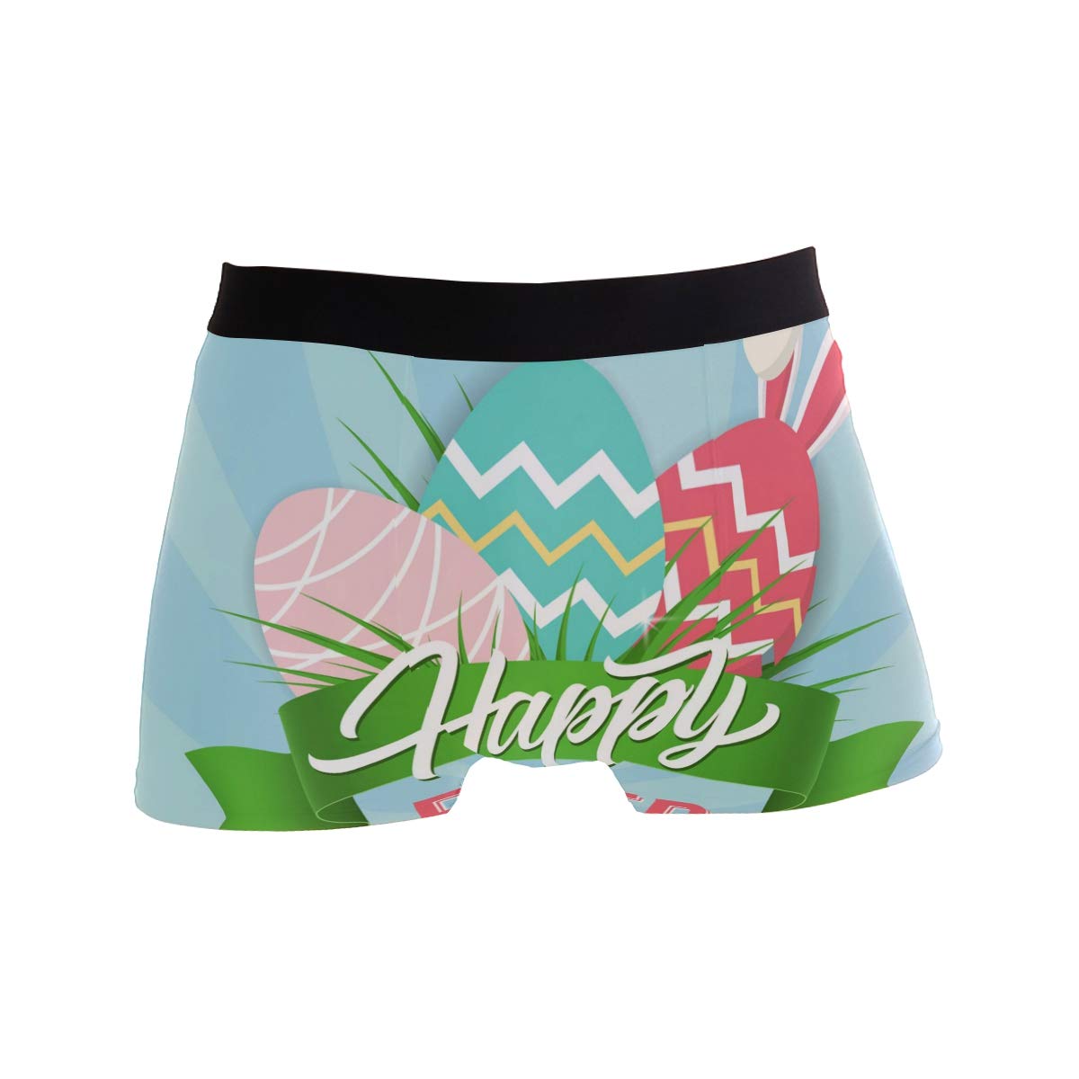 Happy Easter Men's Boxer Briefs - Soft & Comfortable Egg Print Underwear for Holiday Fun, Easter Gifts, and Festive Celebrations