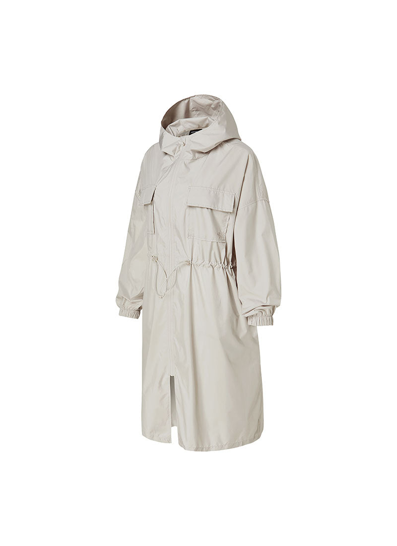Airy Essential Maxi Hood Long Jacket - Lightweight Women's Outerwear for Spring & Fall - Perfect for Casual Outings, Travel & Layering