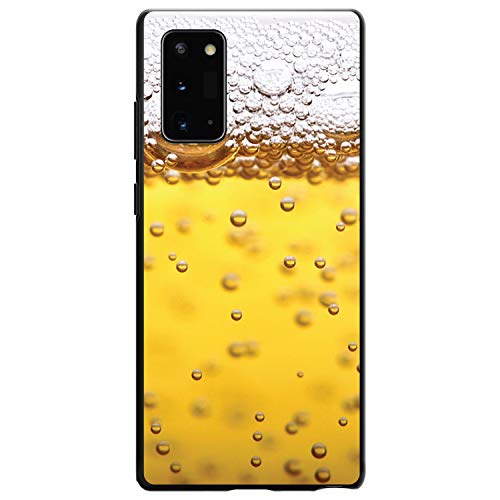 Beer Glass Foam Bubbles On Black Case