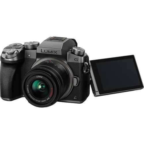 Panasonic Lumix DMC-G7 Mirrorless Digital Camera with 14-42mm Lens - 16MP Micro Four Thirds System, 4K Video, WiFi, Silver - Perfect for Vlogging, Travel Photography & Content Creation