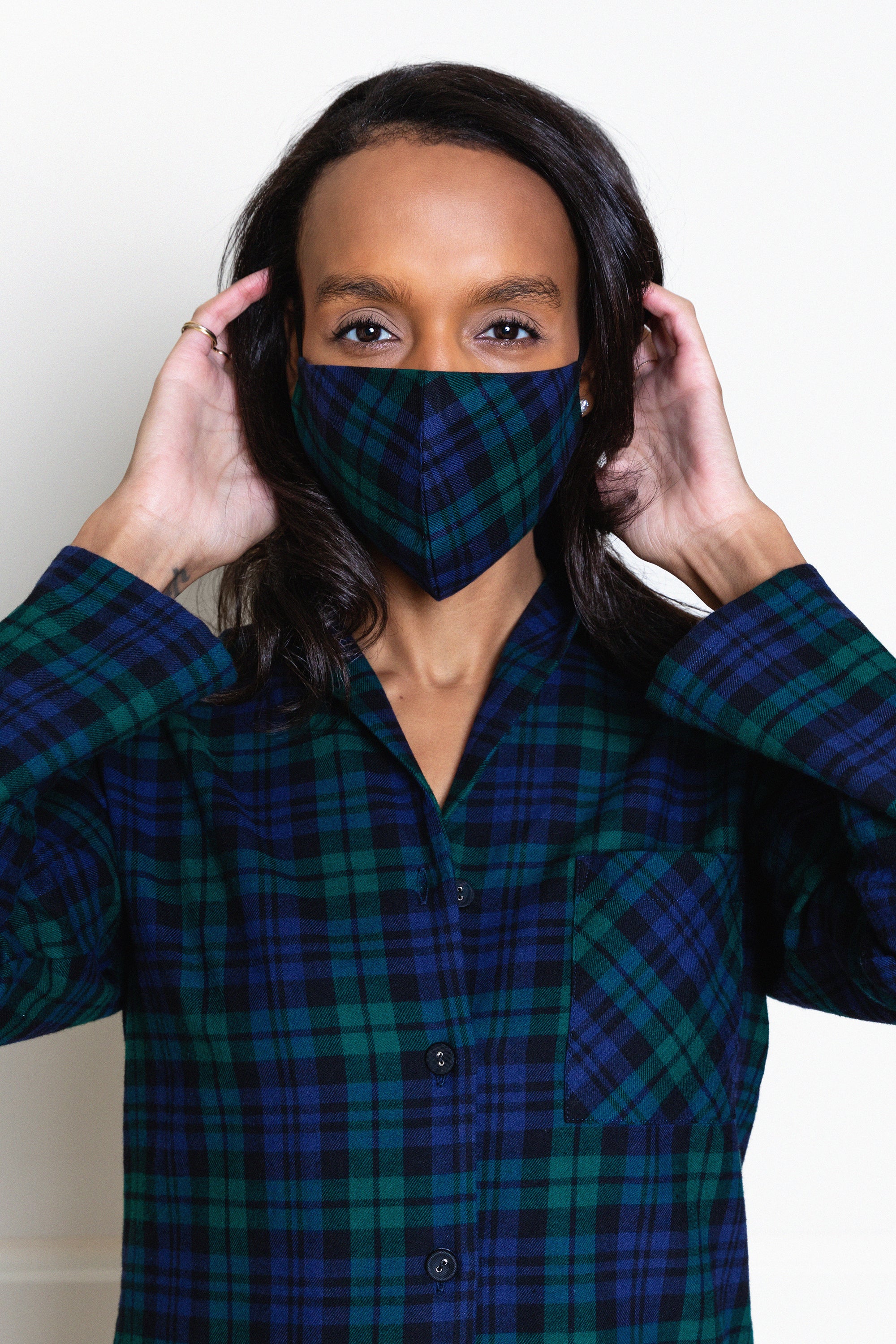 Blackwatch Flannel Face Mask - Soft & Breathable Fabric for Comfortable Protection - Perfect for Outdoor Activities, Travel, and Daily Use