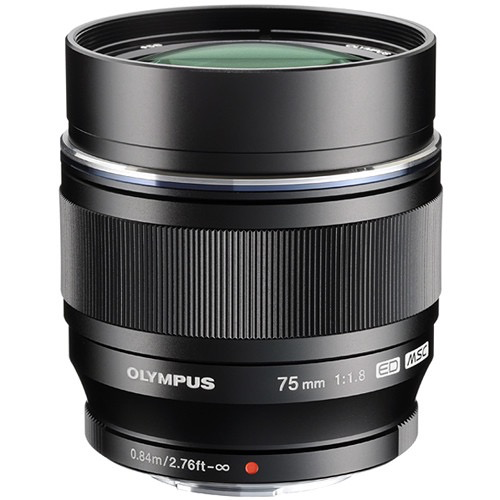 OM SYSTEM M.Zuiko Digital ED 75mm f/1.8 Lens (Black) - Premium Portrait & Low Light Photography Lens for Micro Four Thirds Cameras - Perfect for Weddings, Events & Professional Portraits