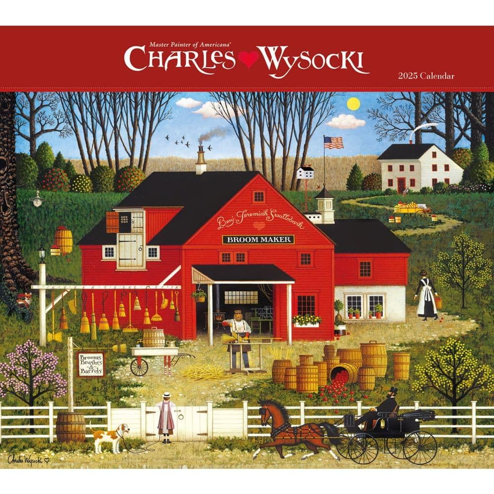 Wysocki Americana Deluxe 2025 Wall Calendar | Vintage Country Scenes | Perfect for Home, Office & Gift Giving
