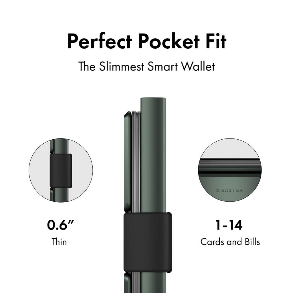 Ekster Pro RFID Blocking Aluminum Card Holder - Slim Minimalist Wallet for Men & Women - Perfect for Travel, Business & Everyday Carry