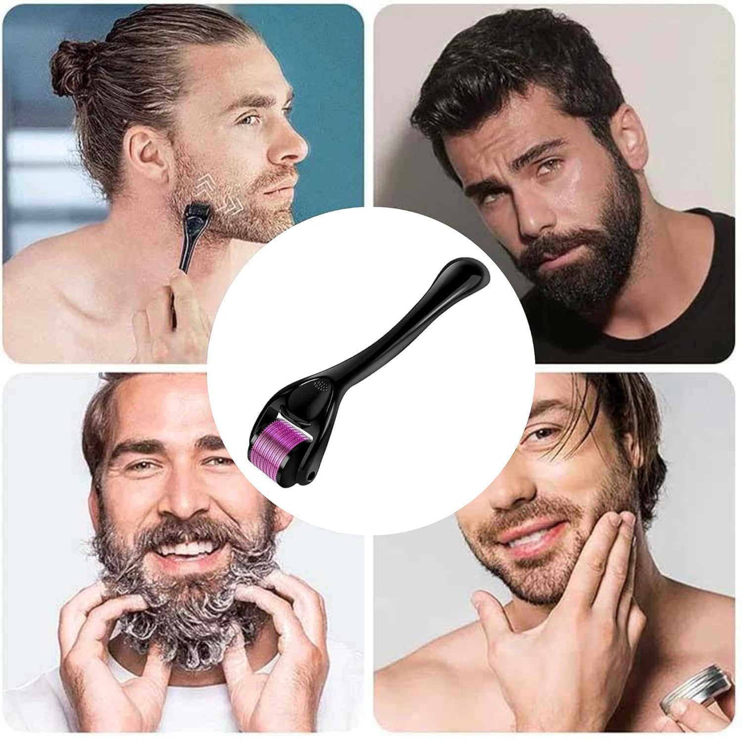 540 Titanium Alloy Micro Needle Roller 0.5mm for Hair Growth & Beard Regrowth | Acne Scar Reduction & Skin Rejuvenation | Ice Face Roller & Silicone Facial Cube for Eye & Neck Massage | Pack of 2 | Perfect for At-Home Skincare & Relaxation Therapy