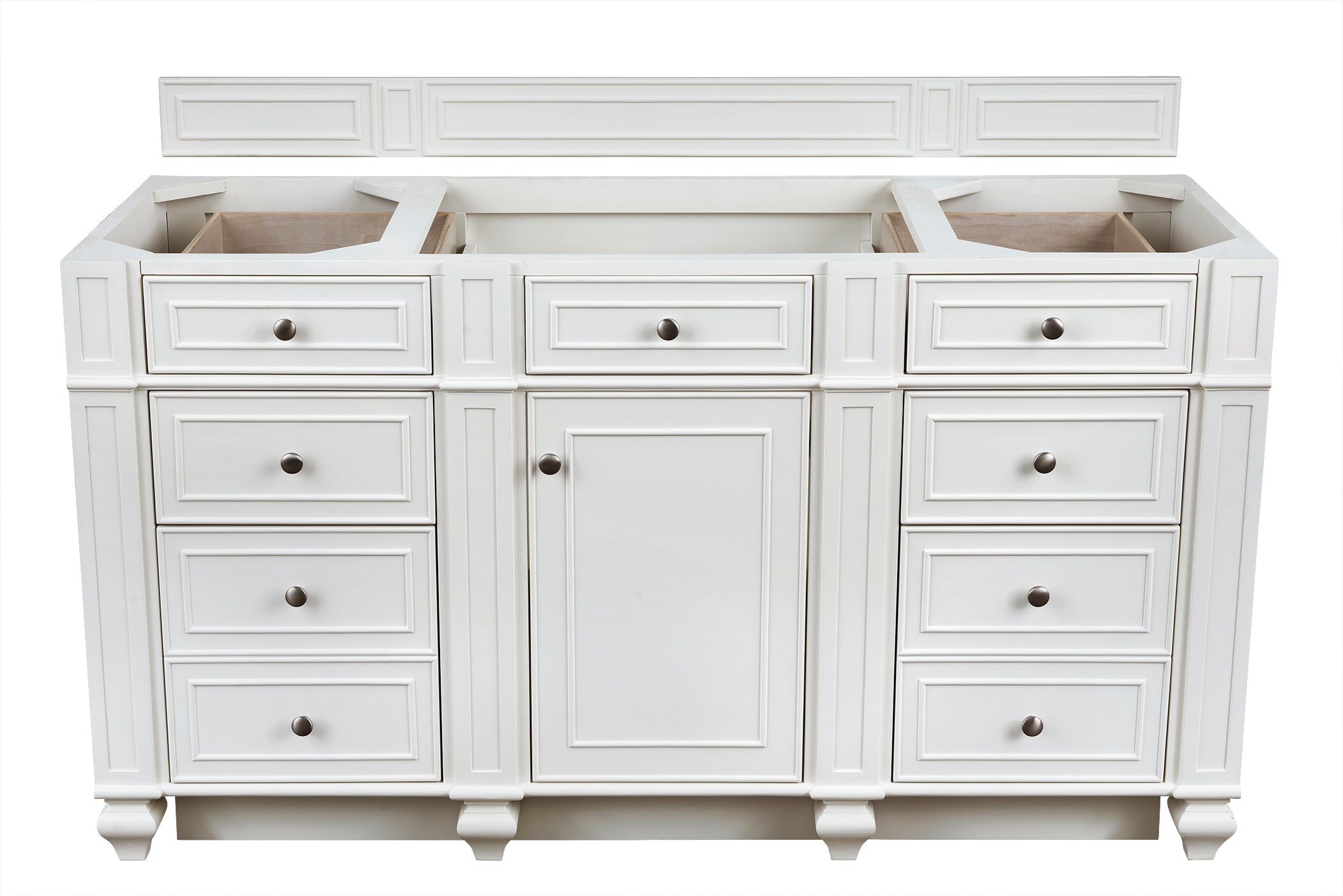 Bristol 60 Single Vanity in Bright White - Modern Bathroom Sink Cabinet with Soft-Close Doors - Perfect for Small Bathrooms & Powder Rooms