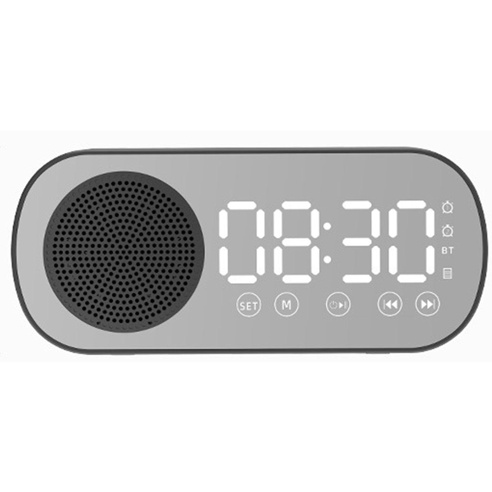 Emdvsco Digital Alarm Clock with FM Radio - Compact Desk & Bedroom Clock for Adults & Teens, Clear Display & Built-in Speaker | Perfect for Home, Office, and Dorm Rooms