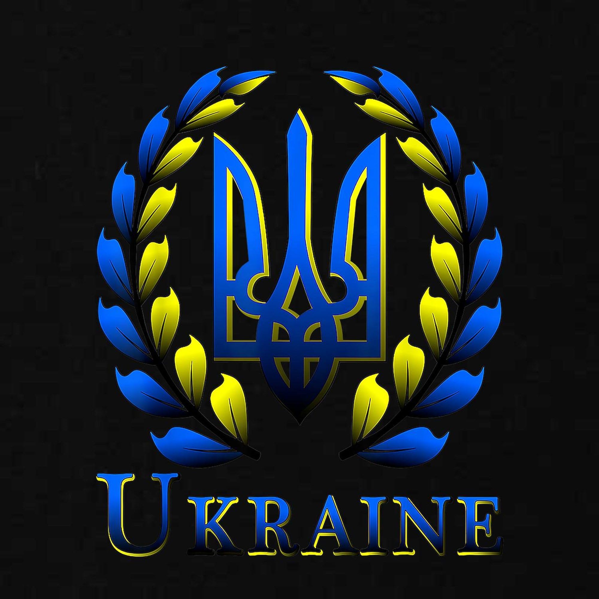 Custom Tryzub Ukraine Flag Kids Dark Cotton T-Shirt - Patriotic Ukrainian Pride Tee for Boys & Girls - Perfect for Independence Day & Cultural Events