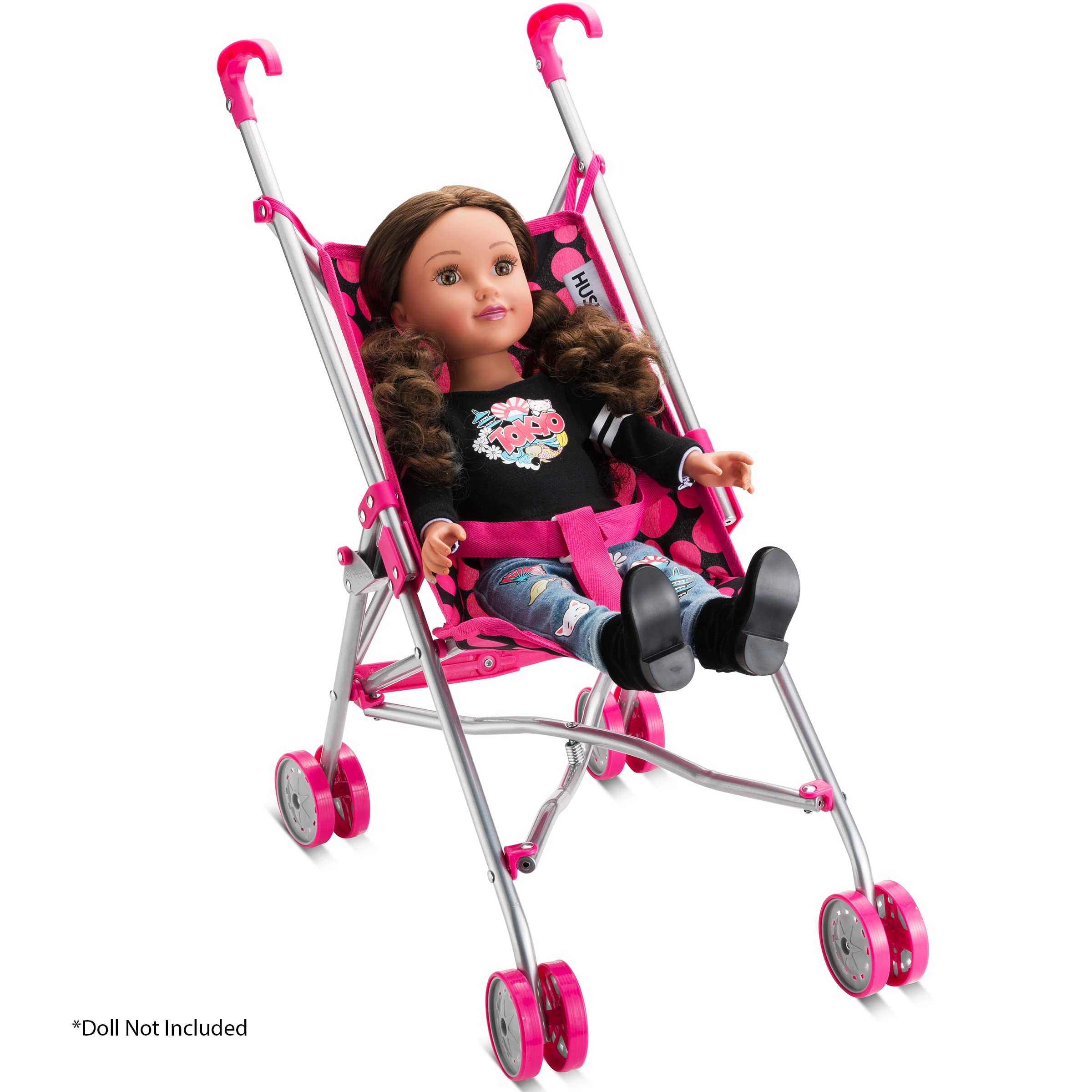 Premium Baby Doll Accessories Gift Set - Stroller, Bed, High Chair & Crib | Complete Doll Furniture Collection for Toddlers & Kids | Perfect for Role Play, Pretend Play & Gift Giving
