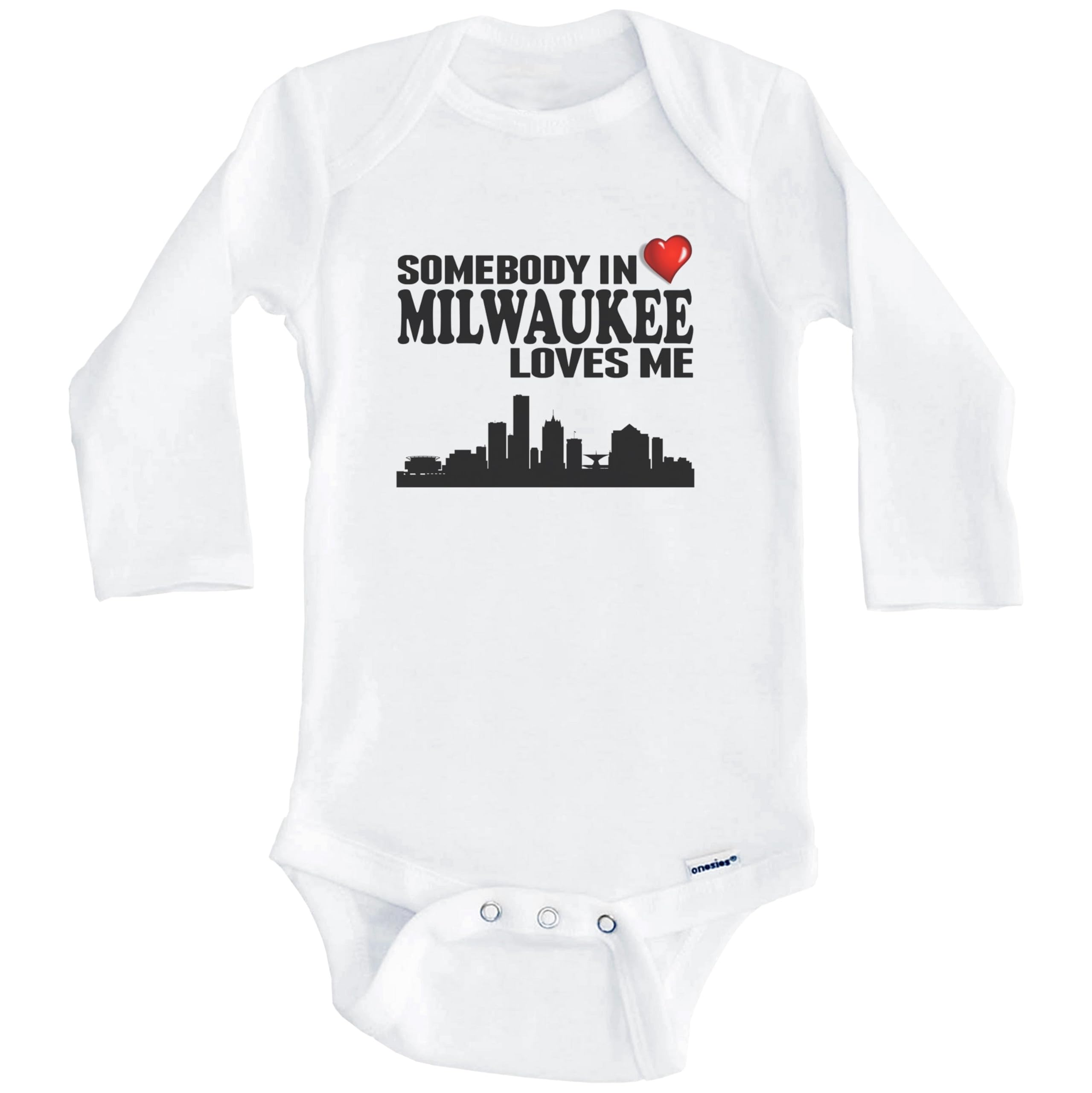 Milwaukee Loves Me One Piece Baby Bodysuit - Long Sleeve Cotton Infant Romper for Boys & Girls - Perfect for Family Outings, Photo Shoots & Everyday Comfort