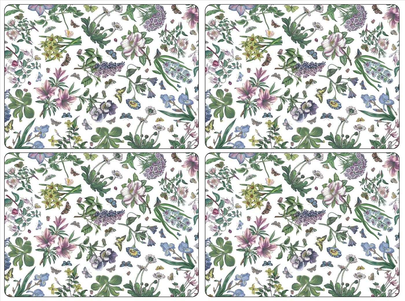 Pimpernel Botanic Garden Chintz Placemats Set of 4 - Floral Table Mats for Dining Room Decor, Kitchen Table Setting, and Spring Tea Party