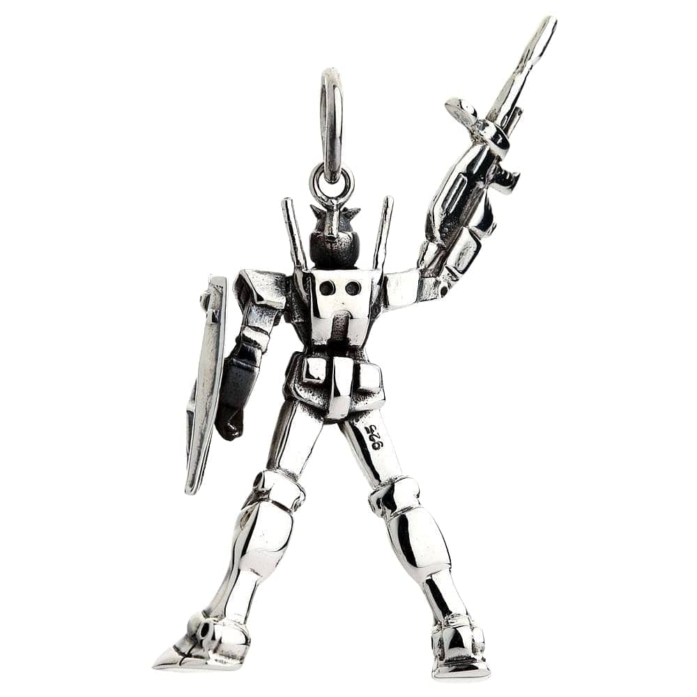 Gundam Anime Sterling Silver Pendant Necklace for Men & Women - Perfect for Cosplay, Gift Giving & Anime Fans Collection