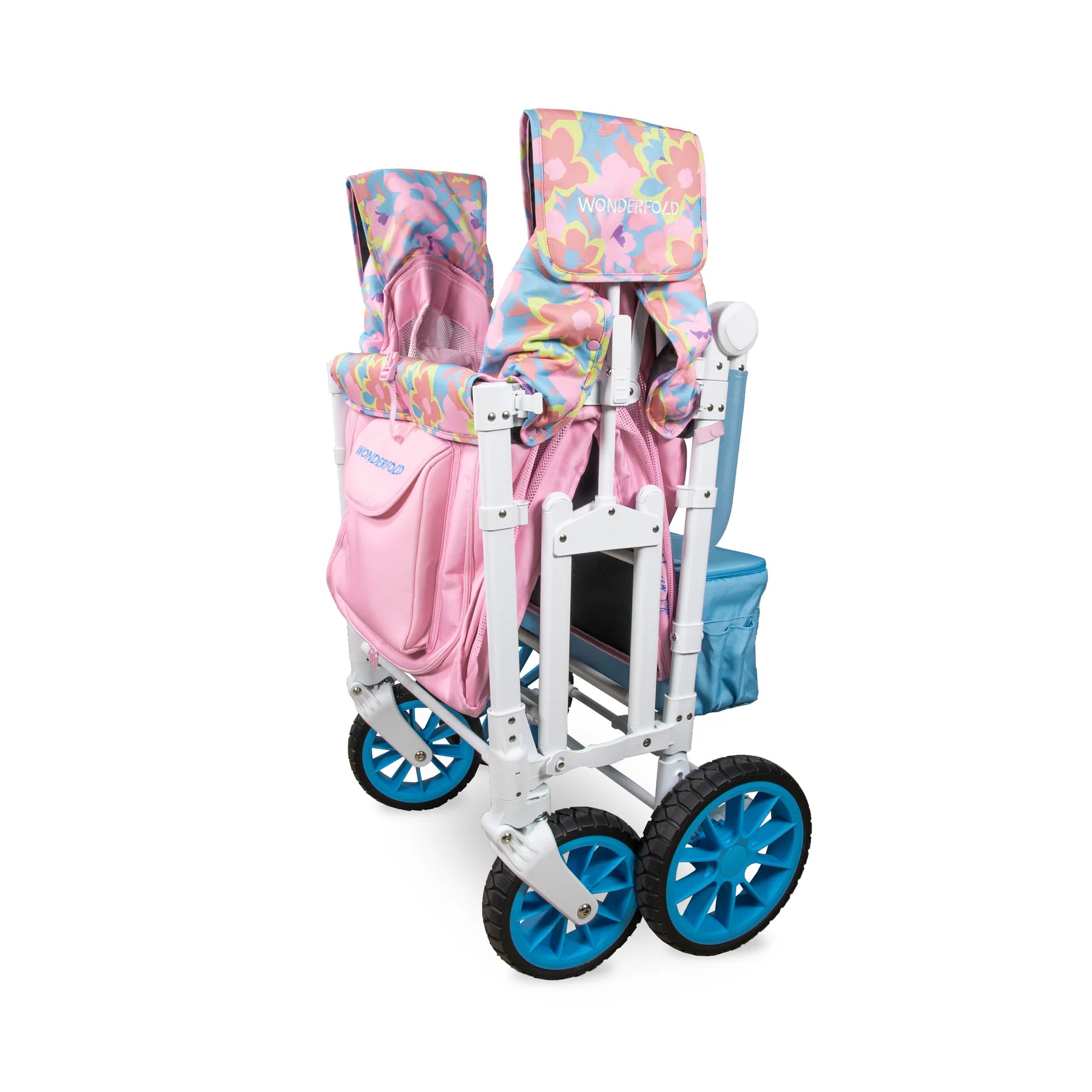 WonderFold W4 Petal Pop Stroller Wagon - Limited Edition Baby Stroller & Wagon Hybrid for Outdoor Adventures, Park Visits, and Beach Trips