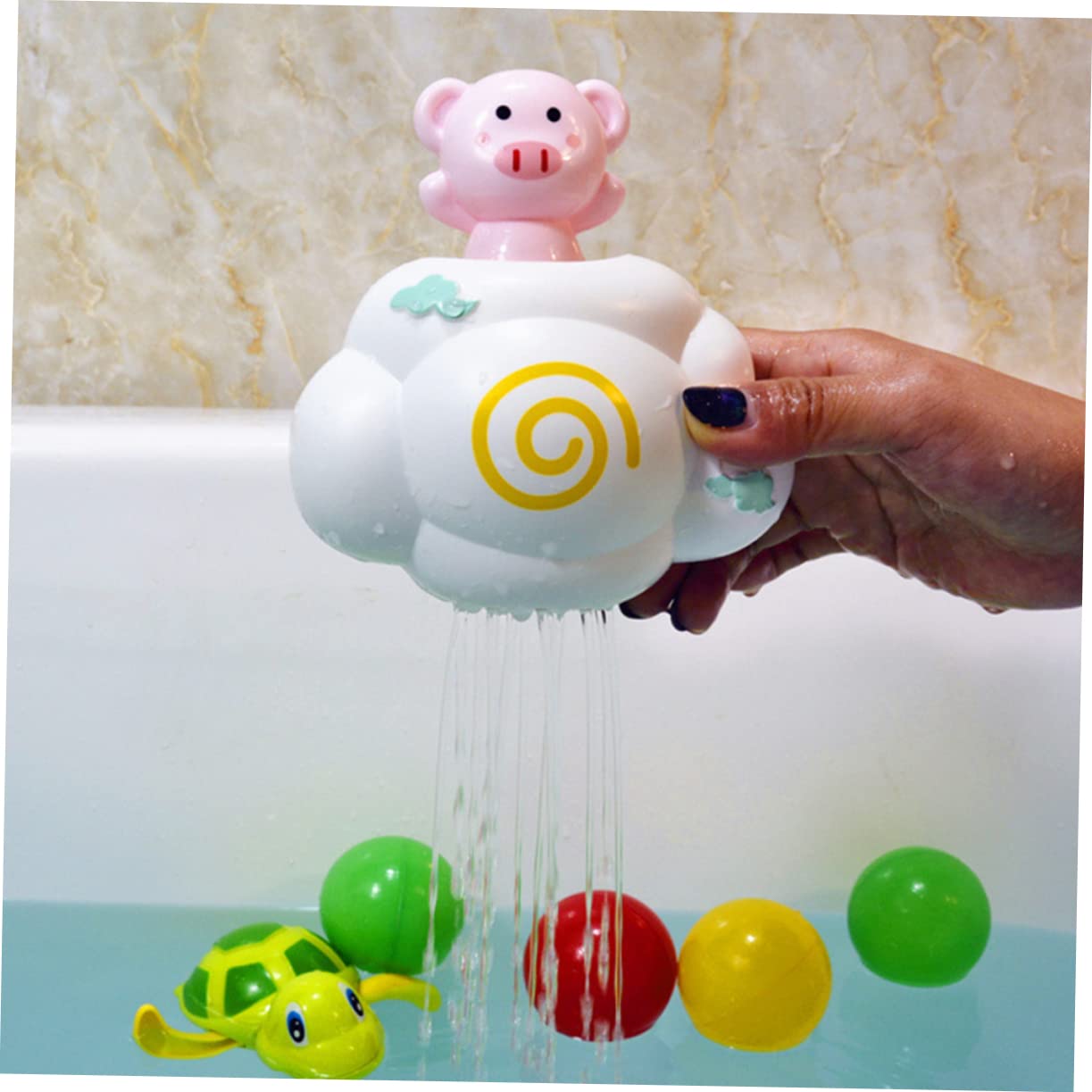 VICASKY 2-Pack Durable Bath Toys for Kids - Fun Bathtub Accessories, Floating Plastic Toys for Toddlers & Babies - Perfect for Splash Play, Sensory Development & Bathtime Fun
