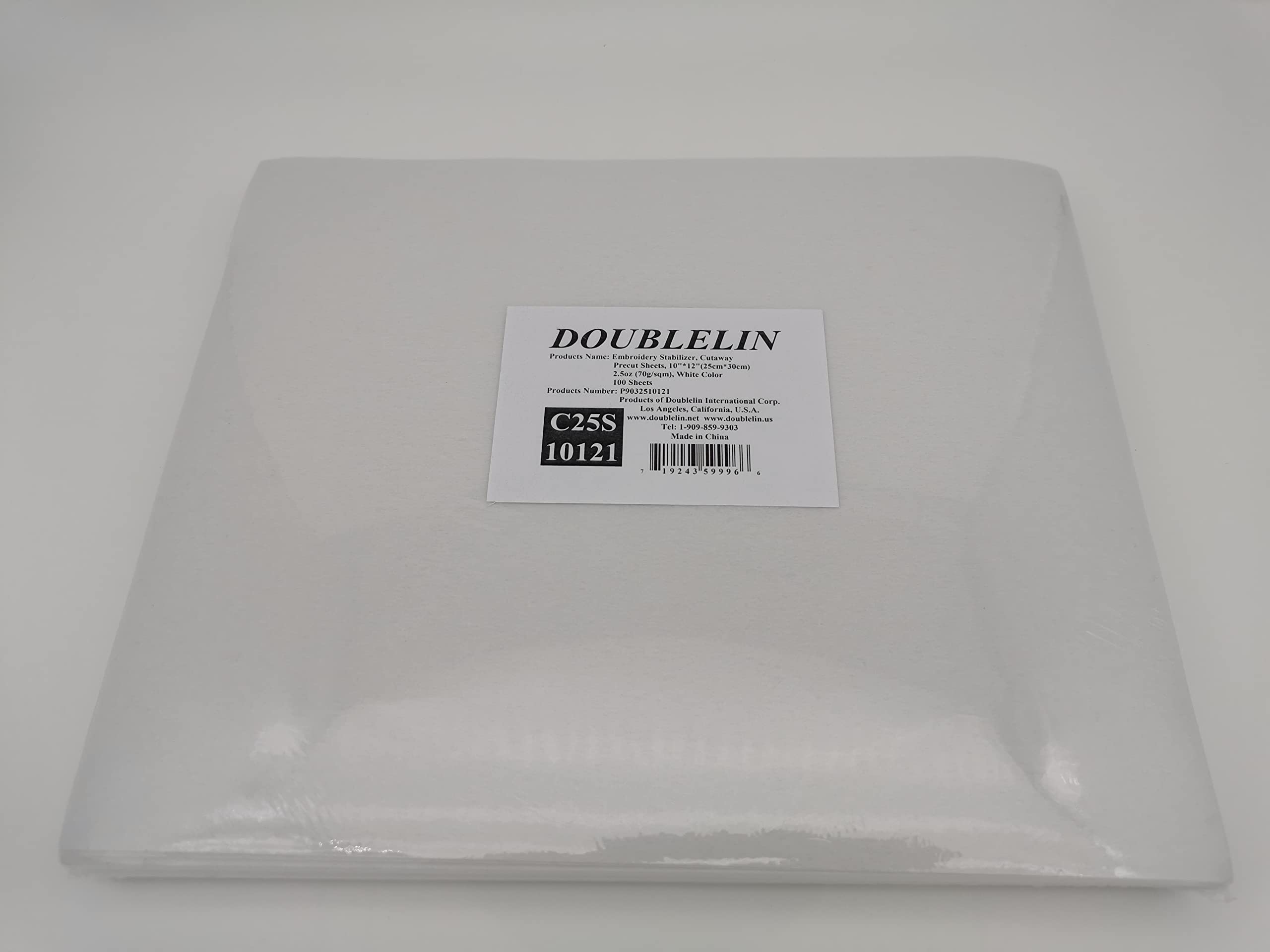 DOUBLELIN Cutaway Embroidery Stabilizer 2.5oz White - 8