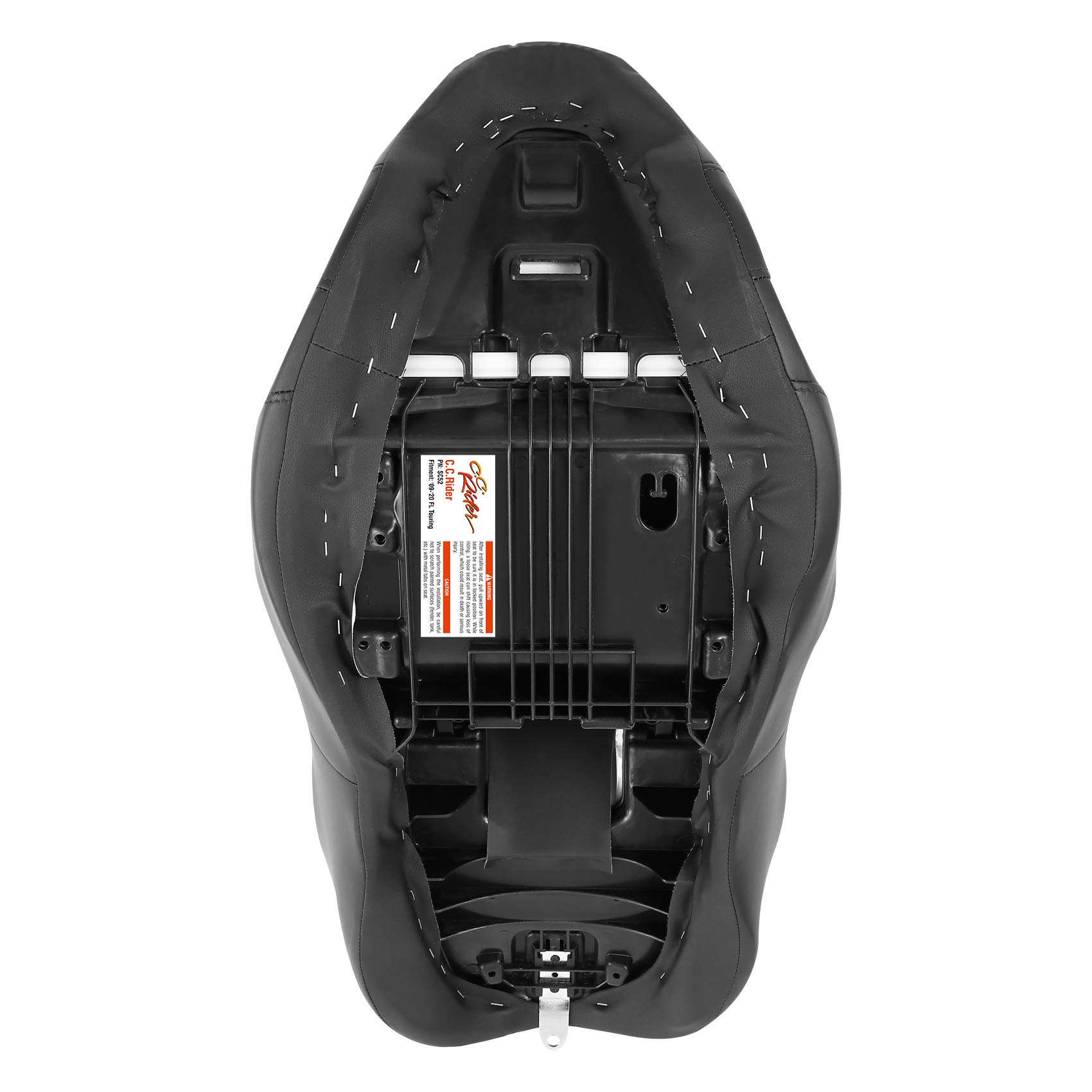 Two-Up One-Piece Rider Passenger Super Reach Seat for Harley Touring Road King, Street Glide, Road Glide (2009-2023) & Electra Glide, Tri Glide, Ultra Classic (2009-2013) - Comfortable Long-Distance Riding for Couples